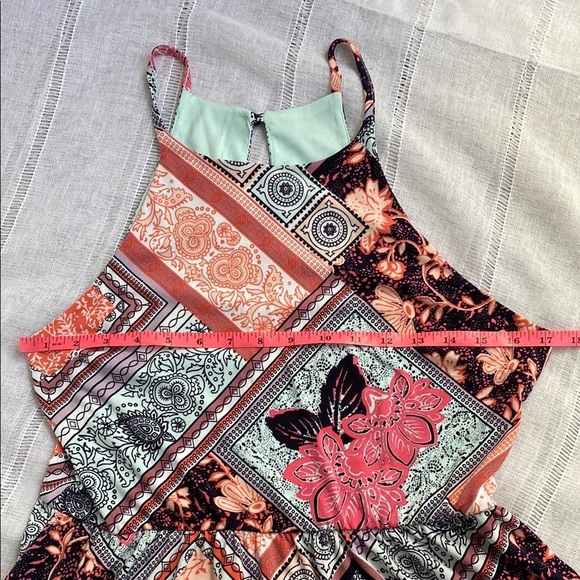 Maurices NWOT Blue and Orange Halter Sundress Mini - Picture 11 of 13
